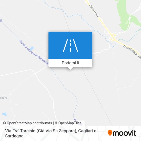 Mappa Via Fra' Tarcisio (Già Via Sa Zeppara)