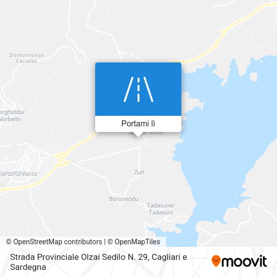 Mappa Strada Provinciale Olzai Sedilo N. 29