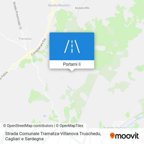 Mappa Strada Comunale Tramatza-Villanova Truschedu