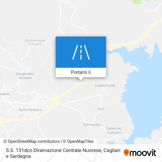 Mappa S.S. 131dcn Diramazione Centrale Nuorese