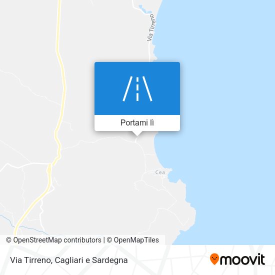 Mappa Via Tirreno