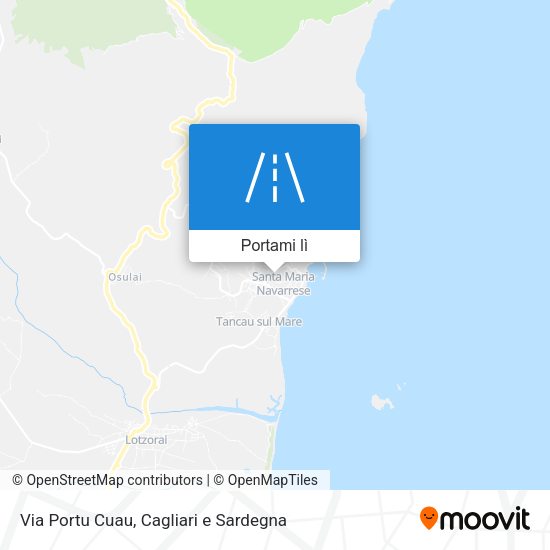 Mappa Via Portu Cuau