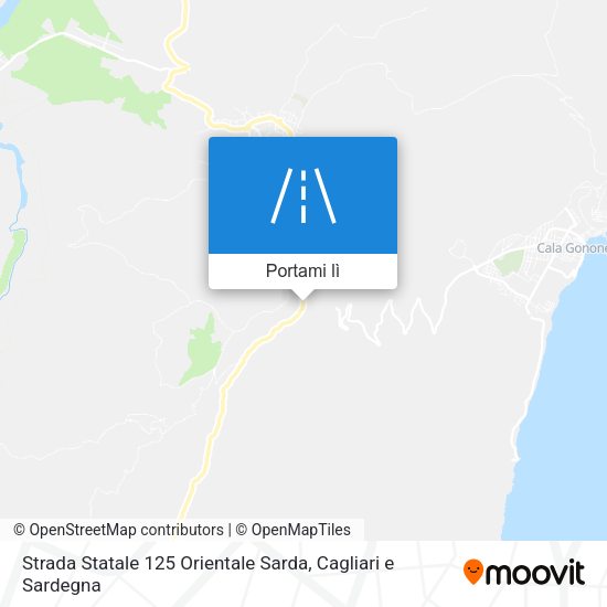 Mappa Strada Statale 125 Orientale Sarda