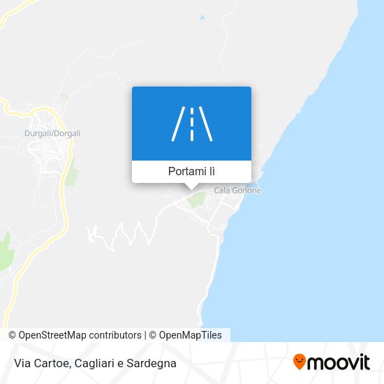 Mappa Via Cartoe
