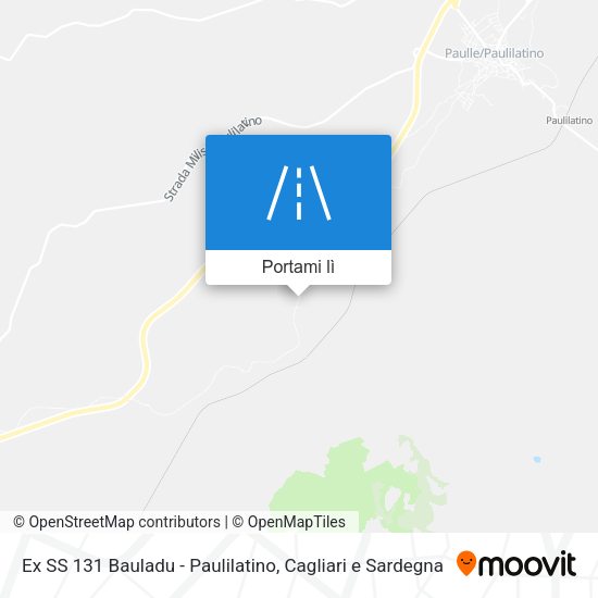 Mappa Ex SS 131 Bauladu - Paulilatino