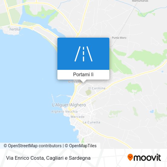 Mappa Via Enrico Costa