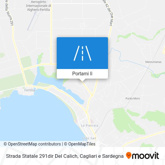 Mappa Strada Statale 291dir Del Calich