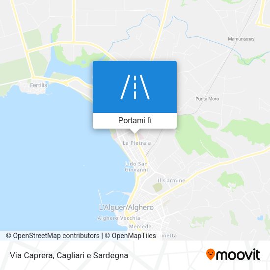 Mappa Via Caprera