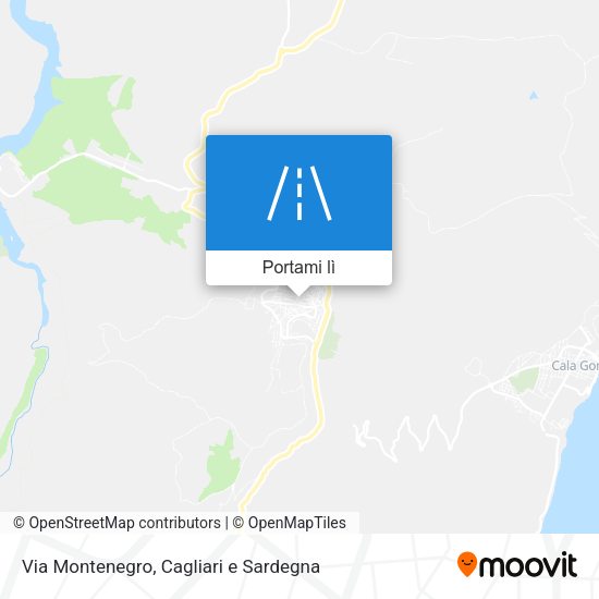 Mappa Via Montenegro