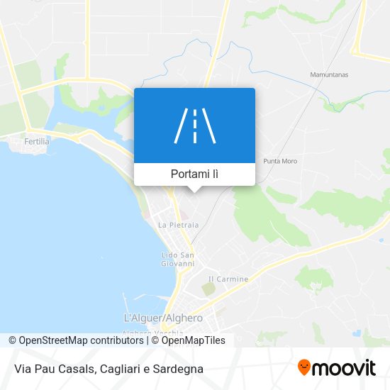 Mappa Via Pau Casals