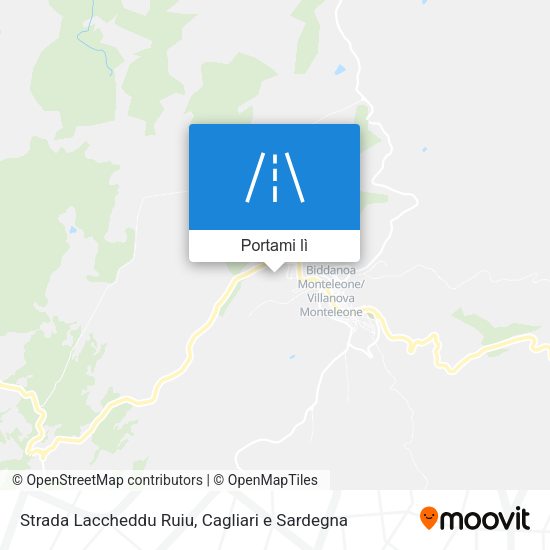 Mappa Strada Laccheddu Ruiu