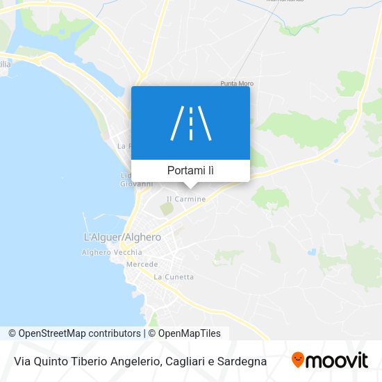 Mappa Via Quinto Tiberio Angelerio