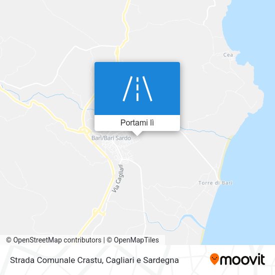Mappa Strada Comunale Crastu