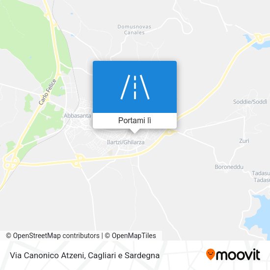Mappa Via Canonico Atzeni