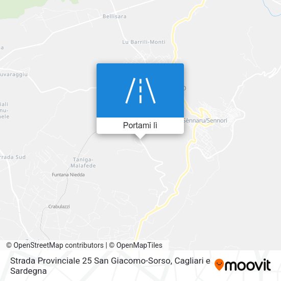 Mappa Strada Provinciale 25 San Giacomo-Sorso
