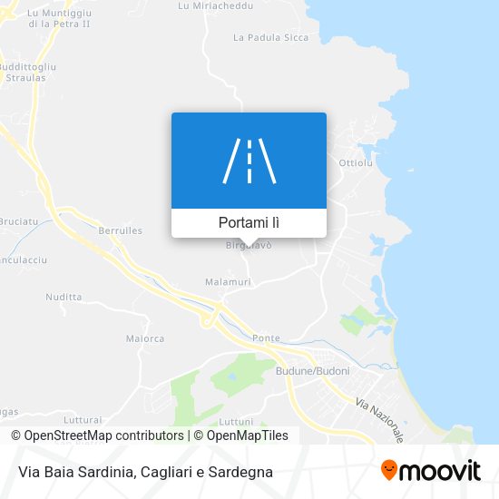 Mappa Via Baia Sardinia