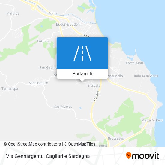 Mappa Via Gennargentu