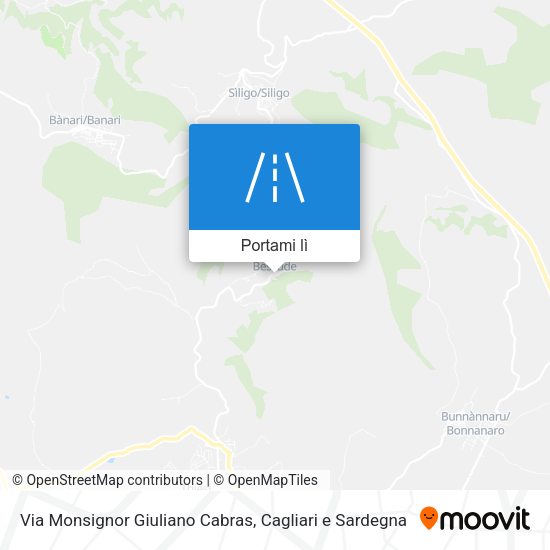 Mappa Via Monsignor Giuliano Cabras