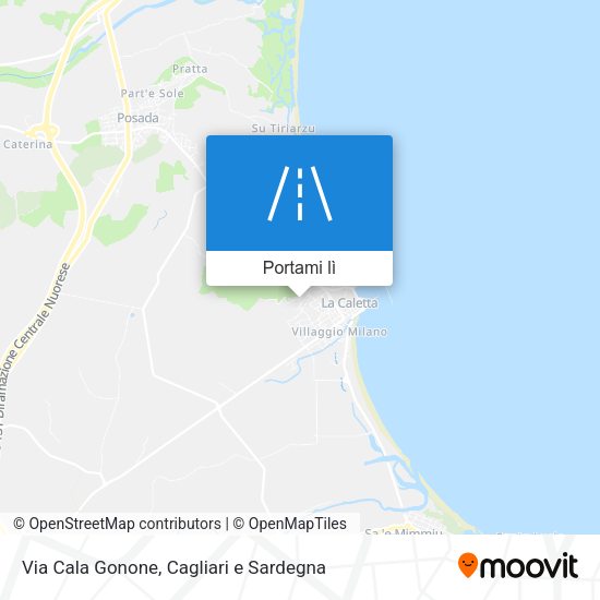 Mappa Via Cala Gonone