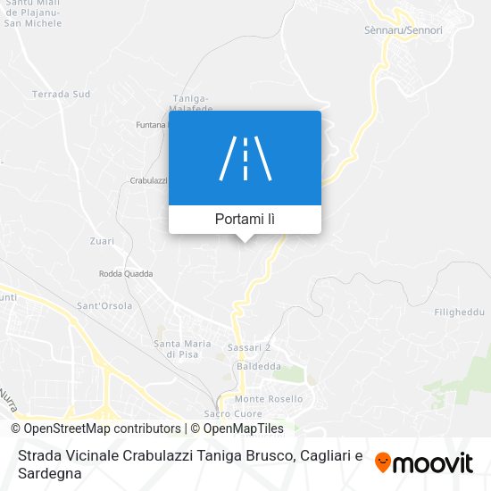 Mappa Strada Vicinale Crabulazzi Taniga Brusco