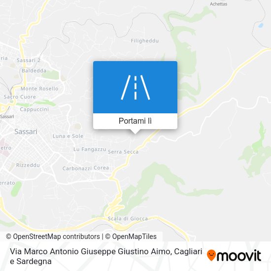 Mappa Via Marco Antonio Giuseppe Giustino Aimo