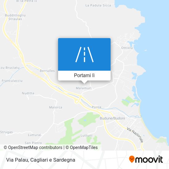 Mappa Via Palau