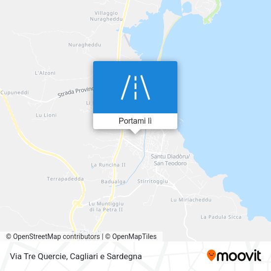Mappa Via Tre Quercie