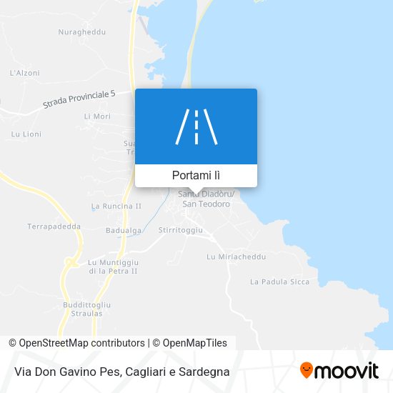 Mappa Via Don Gavino Pes