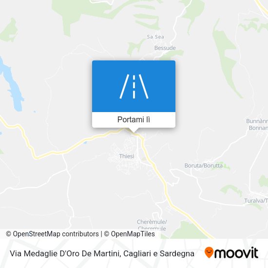 Mappa Via Medaglie D'Oro De Martini