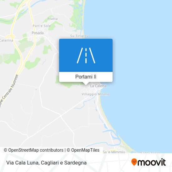 Mappa Via Cala Luna