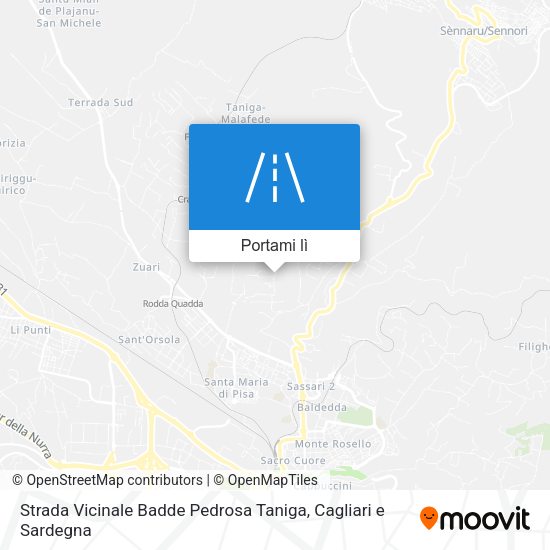 Mappa Strada Vicinale Badde Pedrosa Taniga