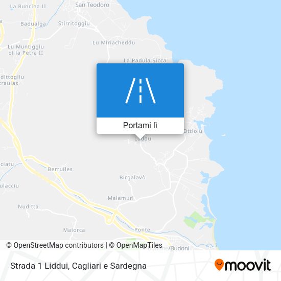 Mappa Strada 1 Liddui