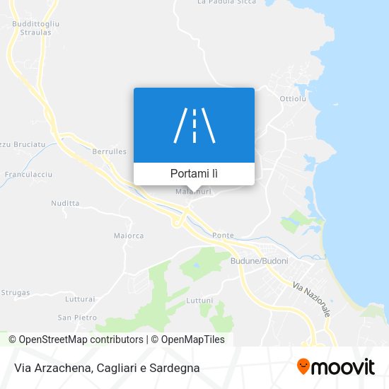 Mappa Via Arzachena