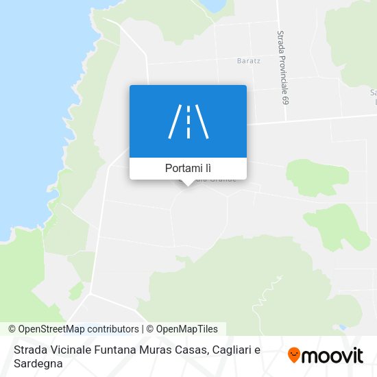 Mappa Strada Vicinale Funtana Muras Casas