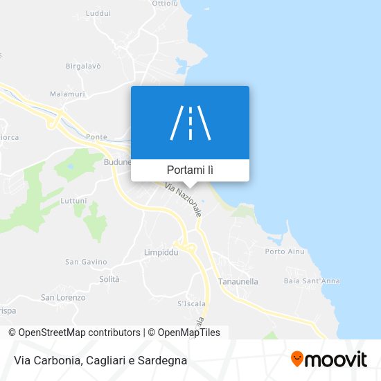 Mappa Via Carbonia