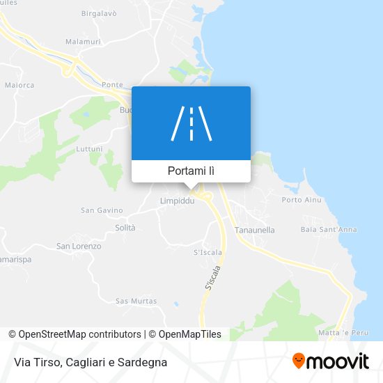 Mappa Via Tirso