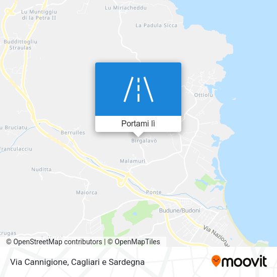 Mappa Via Cannigione