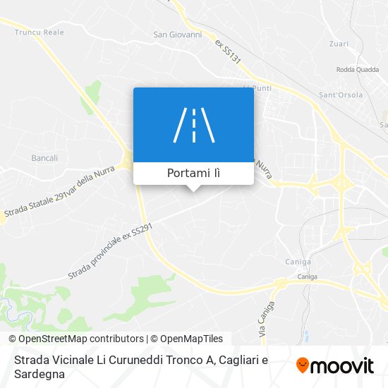 Mappa Strada Vicinale Li Curuneddi Tronco A