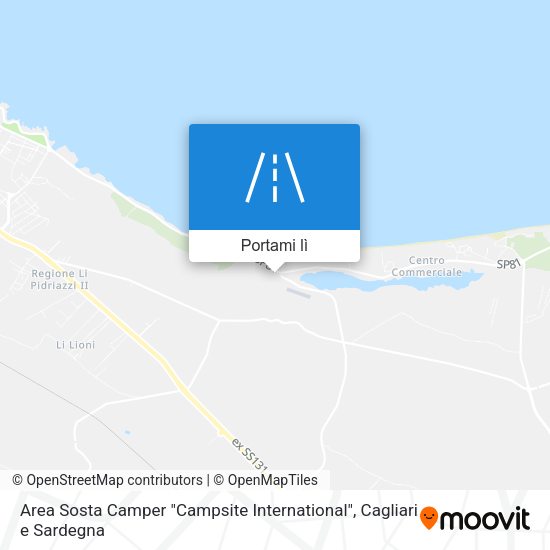 Mappa Area Sosta Camper "Campsite International"