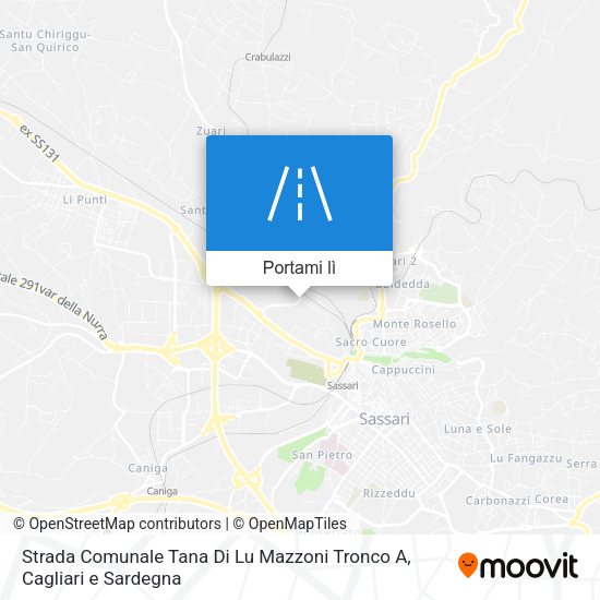 Mappa Strada Comunale Tana Di Lu Mazzoni Tronco A