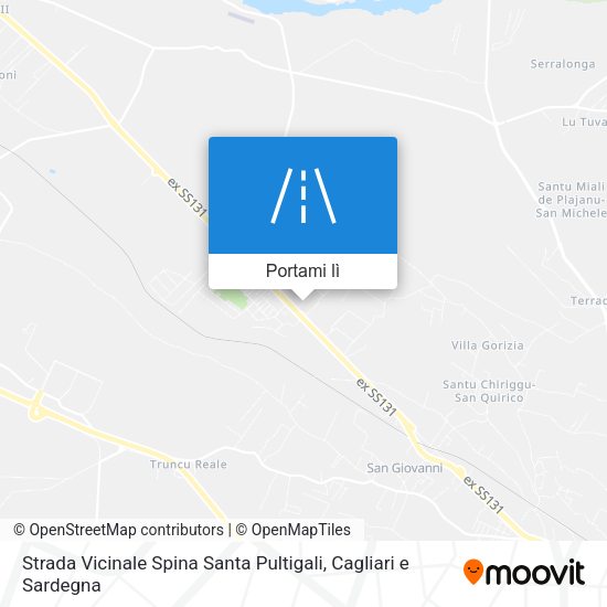 Mappa Strada Vicinale Spina Santa Pultigali