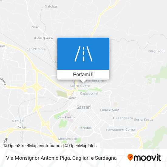 Mappa Via Monsignor Antonio Piga