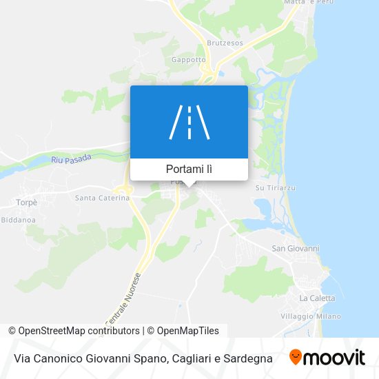 Mappa Via Canonico Giovanni Spano