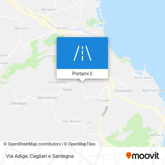 Mappa Via Adige