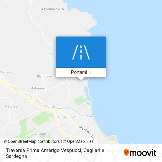 Mappa Traversa Prima Amerigo Vespucci