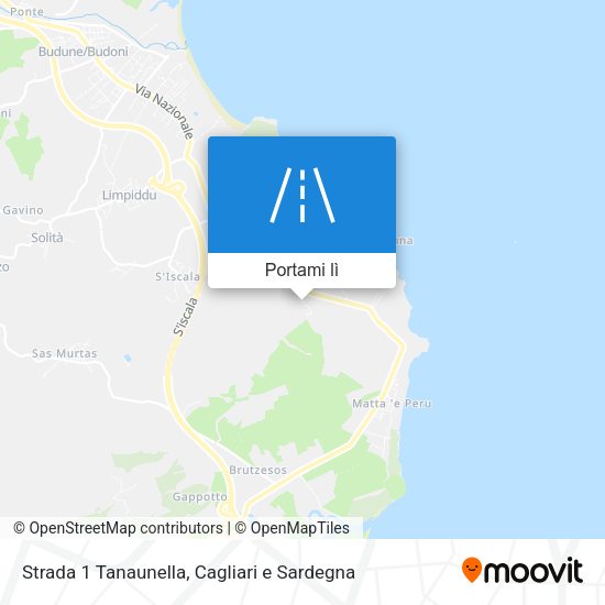 Mappa Strada 1 Tanaunella