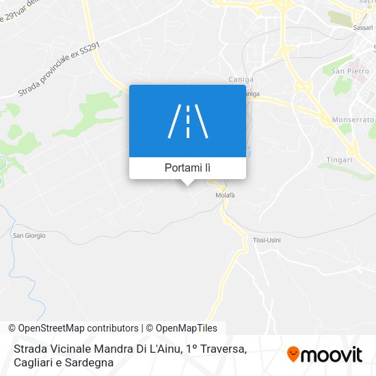 Mappa Strada Vicinale Mandra Di L'Ainu, 1º Traversa