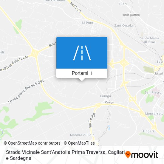 Mappa Strada Vicinale Sant'Anatolia Prima Traversa