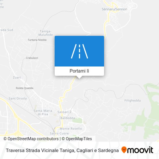 Mappa Traversa Strada Vicinale Taniga