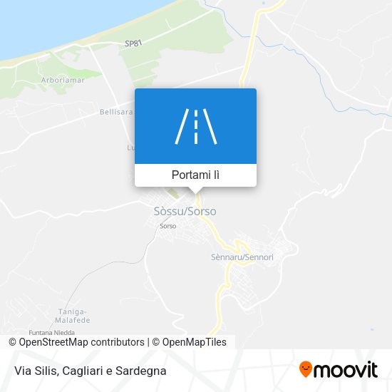 Mappa Via Silis